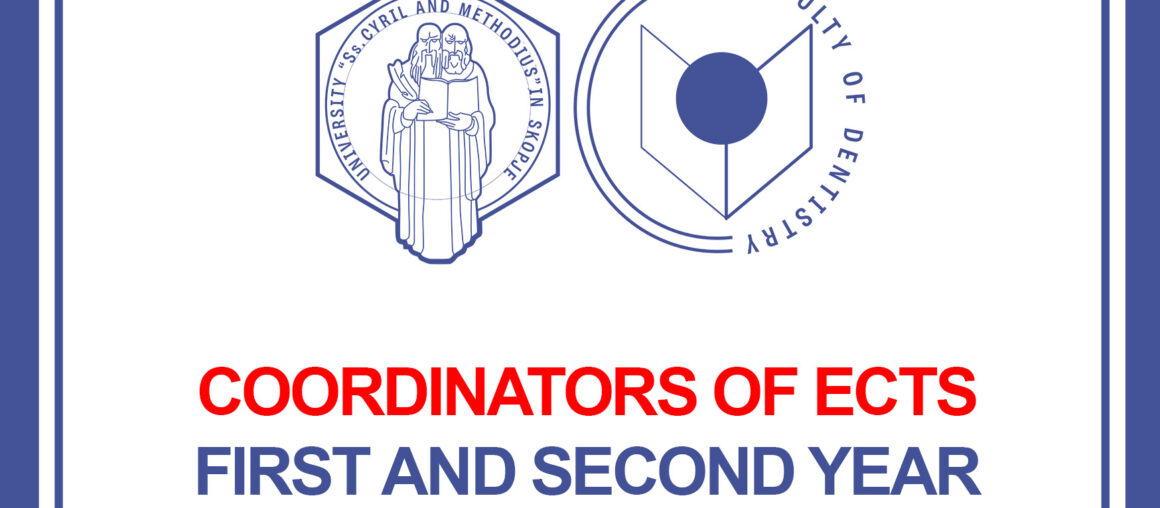 Coordinators of ECTS for Study programme DDM  FIRST and SECOND year Summer semester 2025/26